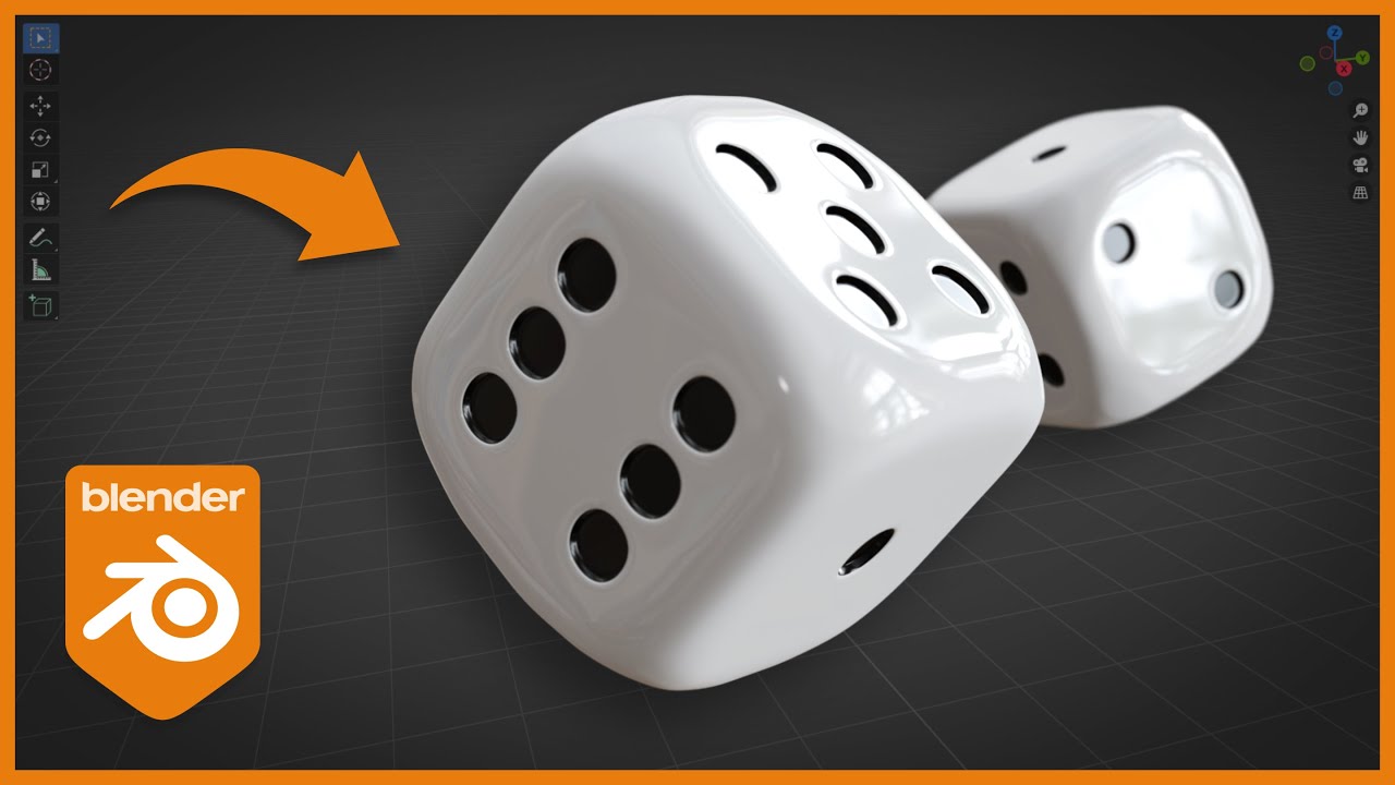 Como modelar e animar DADOS no Blender 3D (passo-a-passo)