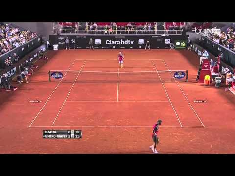 Nadal vs Gimeno Traver, Rio Open 2014 , highlights HD   1st Round   180214