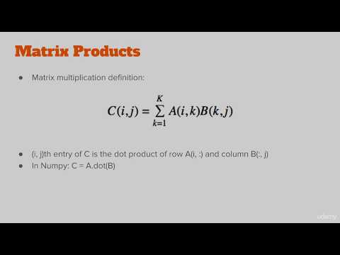 8 More About Matrices In Python Using Numpy