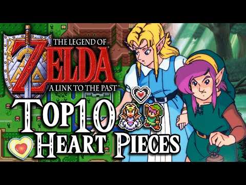 TOP 10 Hidden Heart Pieces in The Legend of Zelda: A Link to the Past [Original SNES & GBA Capture]