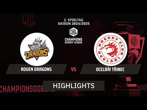 Rouen Dragons vs. Oceláři Třinec | Highlights - Hauptrunde, Champions Hockey League | SDTV