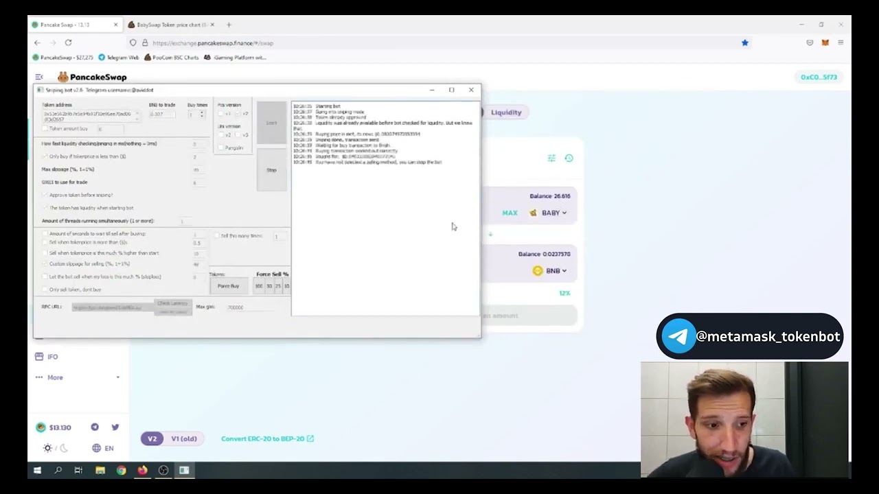 Sniper Bot PancakeSwap, +25% Per Day Free