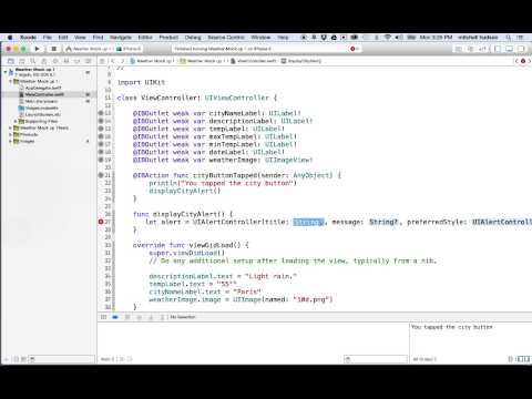 1   Xcode UIAlertController