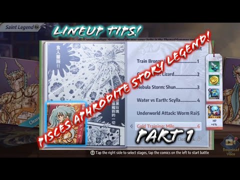 Saint Seiya: Awakening - Pisces Aphrodite Story Legend Tips! Until the Skill Book Stage! (Part 1)
