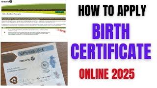 How to apply for a birth certificate online 2025
