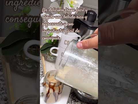 Solo necesitas leche café hielo y chocolate líquido y listo a licuar guapaMi salvavidas#cafe#café