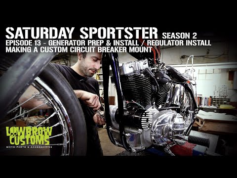 Saturday Sportster - Season 2 - Episode 13 Generator & Regulator Install / Circuit Breaker Mounting