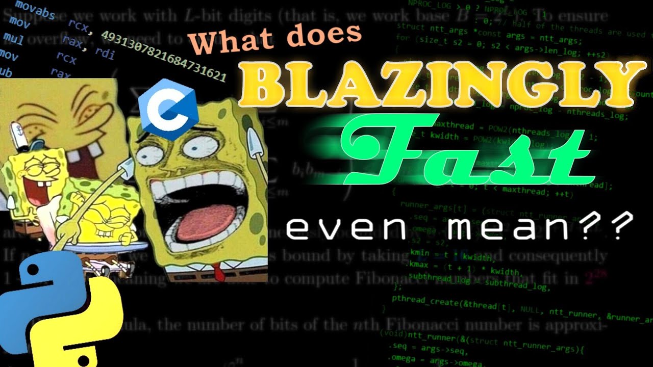 What does BLAZINGLY FAST even mean??