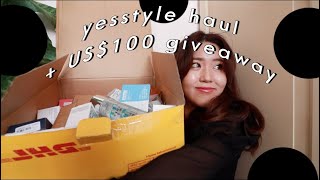 US$100 YESSTYLE INTERNATIONAL GIVEAWAY + YESSTYLE HAUL 💕 | thatxxRin
