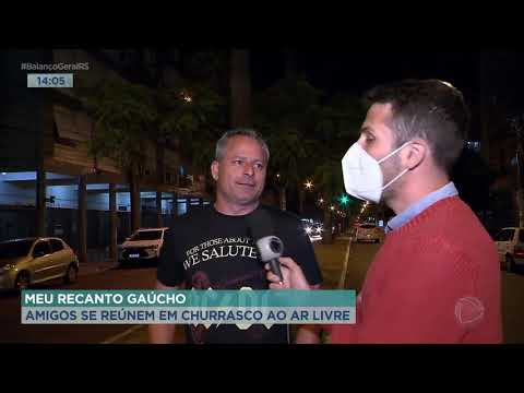 Meu Recanto Gaúcho: amigos se reúnem em churrasco ao ar livre