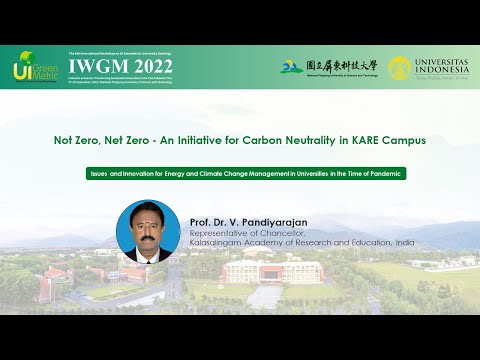 Prof. Dr. V. Pandiyarajan, Representative of Chancellor, Kalasalingam Academy of Research and Education, India