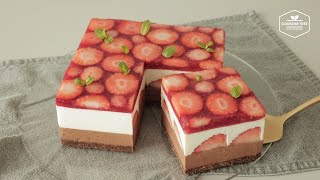 No Bake Strawberry Chocolate Cheesecake Recipe