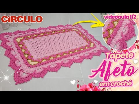 ✨ Impressionante PADRÃO! Tapete Afeto em Crochê 1/2 😍