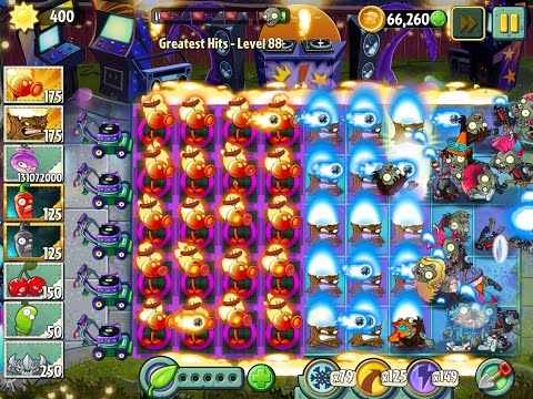 Plants vs Zombies 2 Greatest Hits Epic Hack - Level 86-88 The Fire Shooter Special