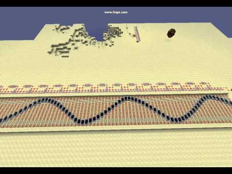 MINECRAFT WAVE with REDSTONE AND MINECARTS super cool