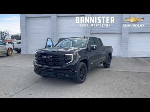 2024 GMC Sierra 1500 Crew Cab Short Box 4-Wheel Drive Elevation in Black for sale at Bannister Chevrolet Penticton in Penticton, BC