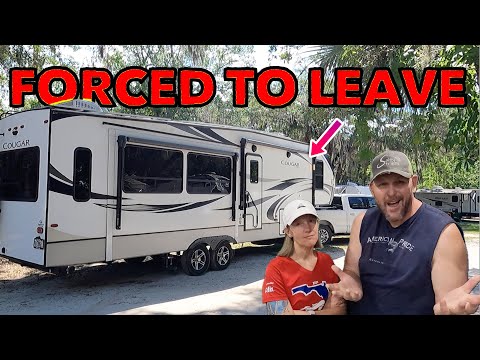 Forced to leave our full time RV spot! #rvlife #rvliving