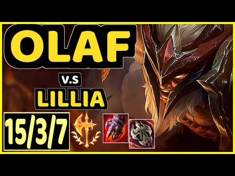 AMAZING (OLAF) vs LILLIA - 15/3/7 KDA JUNGLE GAMEPLAY - EUW Ranked MASTER