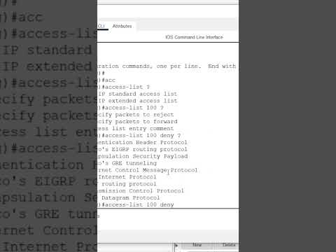 Block Host via Extended ACL Configuration On Packettracer | Networking Academy | #AccessList | #acl
