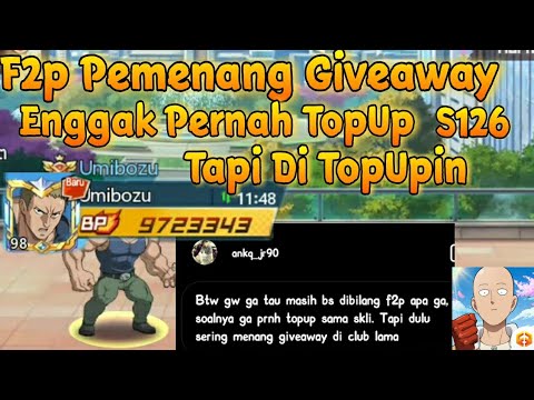REVIEW AKUN F2P MENANG GIVEAWAY OPM , GAPERNAH TOP UP TAPI DI TOP UPIN - One Punch Man The Strongest