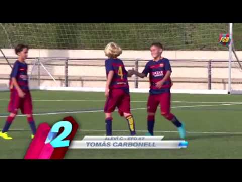 3 gols das categorias de base do Barcelona. Sub-10 e Sub-12.