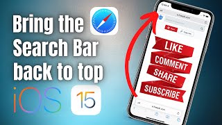 How to Move the Safari Search Bar back to the Top on iPhone | iOS 15 update