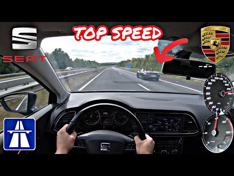 Seat Leon FR 2.0 TDI 184HP VS Porsche Boxter TOP SPEED DRIVE ON GERMAN AUTOBAHN 🏎