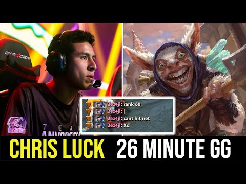 (NEW) CHRIS LUCK Meepo Shut Up Trashtalker. 26 Minutes GG Vs Carry Strat.