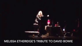 Melissa Etheridge performs "Heroes" as a tribute to David Bowie