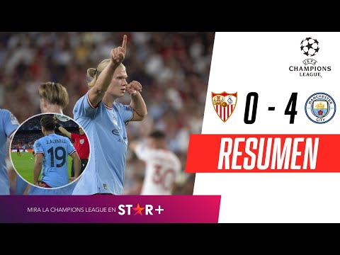 Video: CHAMPIONS LEAGUE: Fiesta del City en Sevilla con doblete de Haaland