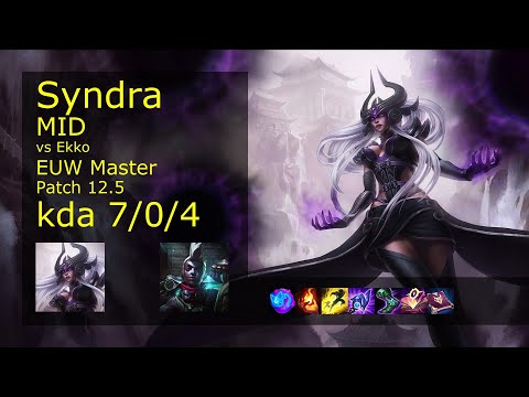 Rank 2 EUW Syndra Mid: Syndra vs Ekko