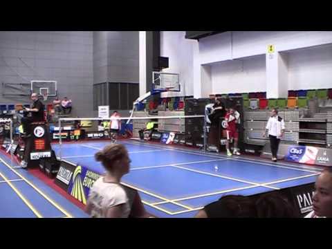 MMČR badminton 2015 - Adrian Dziolko - Flemming Quach - druhý set