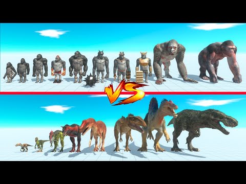 Carnivore Dinosaurs vs Mutant Primates - Animal Revolt Battle Simulator