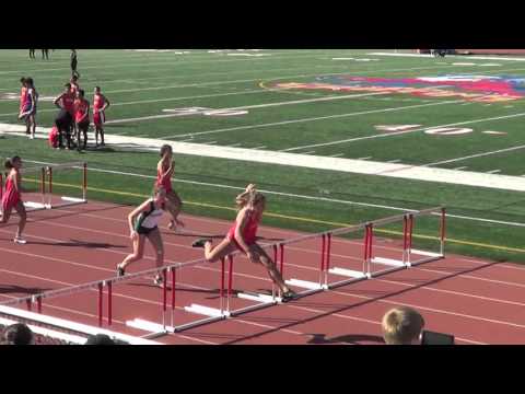 FSG 100m H vs Edison HS 3-24-16 - Los Alamitos Girls
