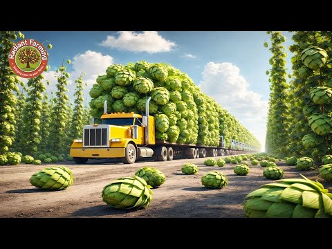 How German Farmers Cultivate and Harvest Hops in Hallertau | From Field to Beer Factory