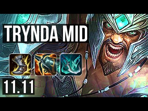TRYNDAMERE vs EKKO (MID) | Rank 4 Trynda, 8/1/7, Legendary, 400+ games | KR Grandmaster | v11.11