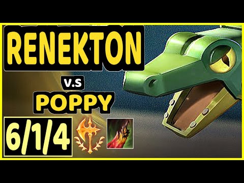TRUKLAX (RENEKTON) vs POPPY - 6/1/4 KDA TOP GAMEPLAY - EUW Ranked MASTER