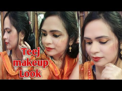 Teej makeup tutorial in hindi | हरतालिका तीज पे ऐसे करें मेकअप Video