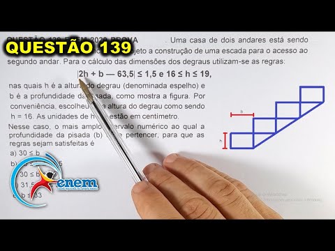 🔵 ENEM 2020 QUESTÃO 139 PROVA AMARELA - Uma casa de dois andares está sendo projetada.