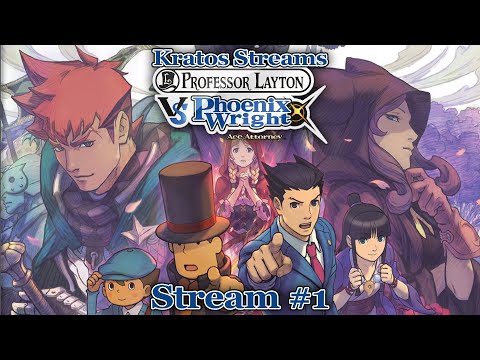 Professor Layton vs Phoenix Wright Stream with Kratos and Phoenix Part 1: Sucking at Layton Puzzles!
