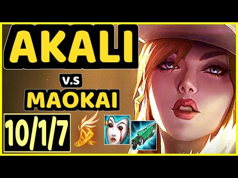 DHOKLA (AKALI) vs MAOKAI - 10/1/7 KDA TOP CHALLENGER GAMEPLAY - NA