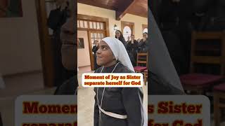 Moment of Joy as Sister separates herself for God #catholicchurch #nuns #catholicfaith #catholic