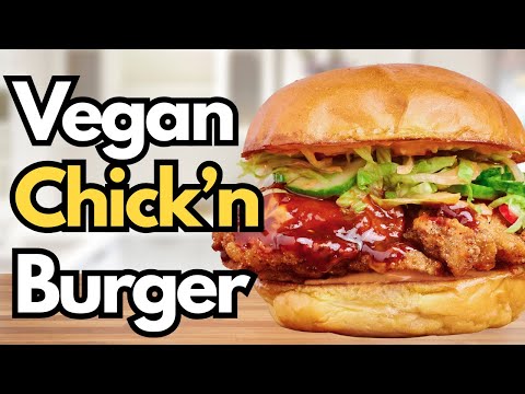 Crispy Oyster Mushroom Burger with Gochujang Glaze