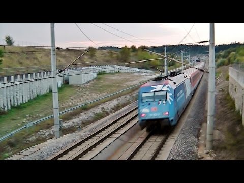 Hochgeschwindigkeitszüge am Tunnel Denkendorf: ICEs und München-Nürnberg-Express (+Werbelok)