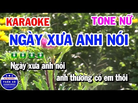 Karaoke Ngày Xưa Anh Nói | Nhạc Sống Tone Nữ Tuấn Cò Karaoke