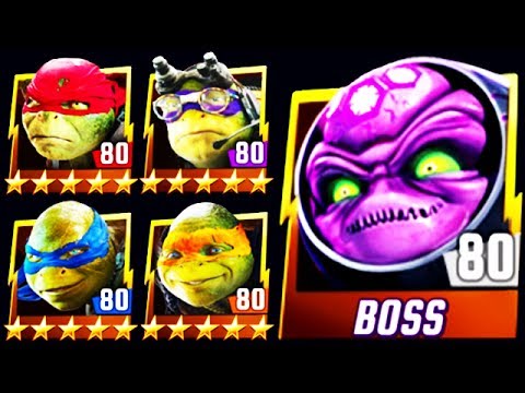 🐢 MOVIE TURTLES DEFEAT ALL HARD MODE BOSSES (TMNT LEGENDS)