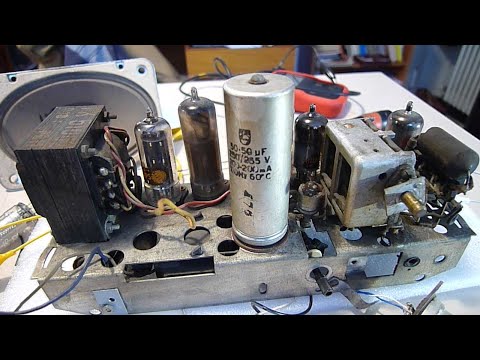 resurrezione telaio radio a valvole philips bi192 a