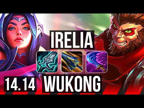 IRELIA vs WUKONG (TOP) | 7 solo kills, 500+ games, Rank 14 Irelia | EUW Challenger | 14.14