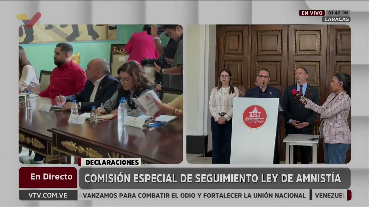 Jorge Arreaza informa de avances y excarcelaciones por la Ley de Amnistía y 3 subcomisiones