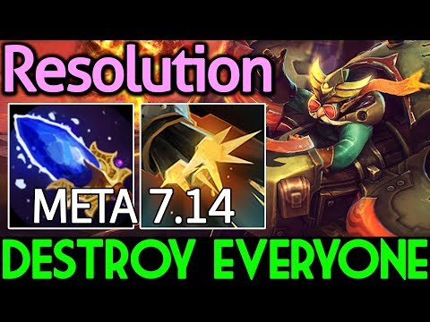 Resolution [Gyrocopter] Destroy Everyone with Side Gun Meta 7.14 Dota 2
